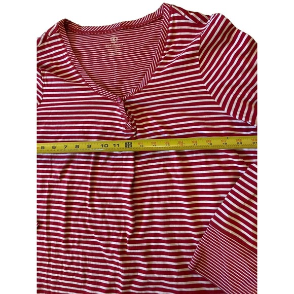 Covington Sport Signature Knit Top Red/white Stripe Size 16-18W - Picture 3 of 6